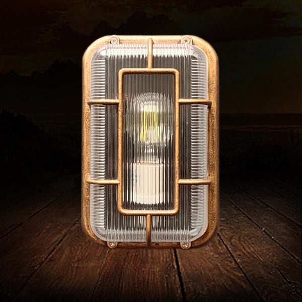 Luminaria Decorativa Industrial Retro de Aluminio Fundido para Exteriores