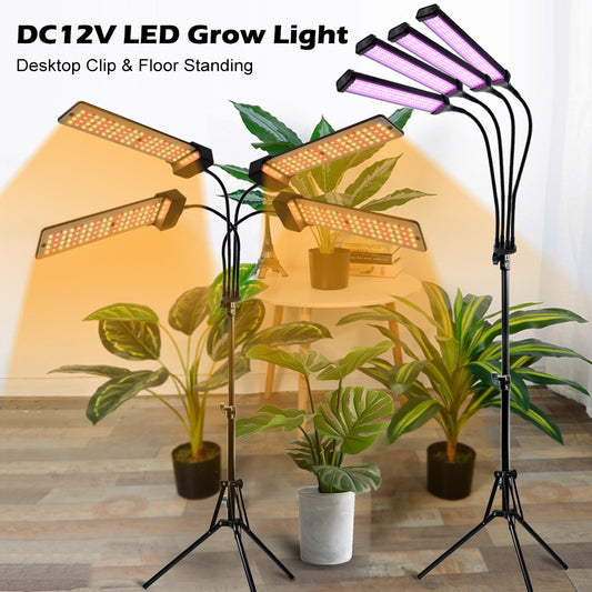 Luz LED de Crecimiento Rojo-Azul con USB, Temporizador y Atenuación para Plantas de Interior