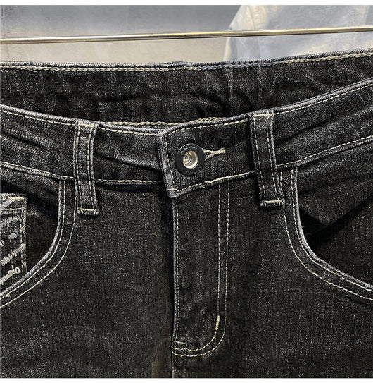 Pantalones Lápiz Estilo Coreano con Estampado de Bolsillo para Hombre - Image 6