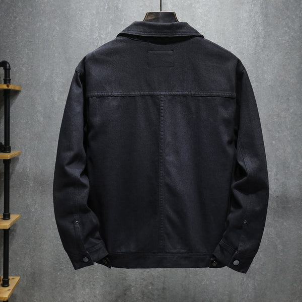 Chaqueta Denim Casual con Solapa para Hombre