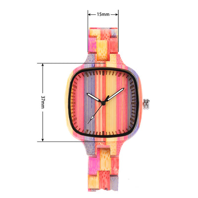 Reloj de Bambú con Colores Vibrantes - Image 5