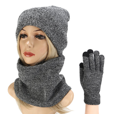 Conjunto Tejido Variegado de Gorro, Bufanda y Guantes de Lana Gruesa - Image 7