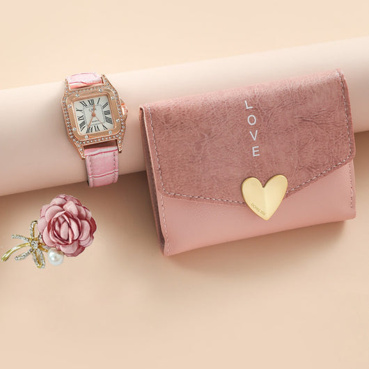 Juego de Regalo: Cinturón Cartera, Broche y Reloj para Dama - Image 3