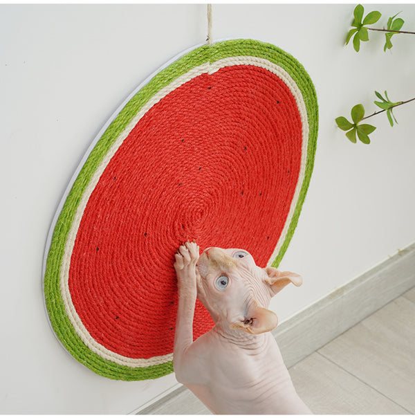 Tapete Refrescante de Lino para Gatos con Tabla Rascadora de Sisal