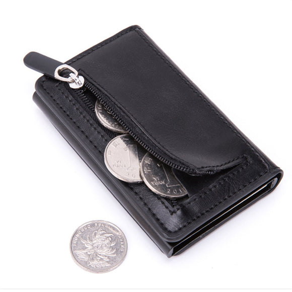 Cartera Inteligente Anti Robo con Bloqueo RFID y Estuche de Aluminio
