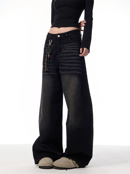 Pantalones Vaqueros Rectos Oversized Vintage Pierna Ancha - Image 21