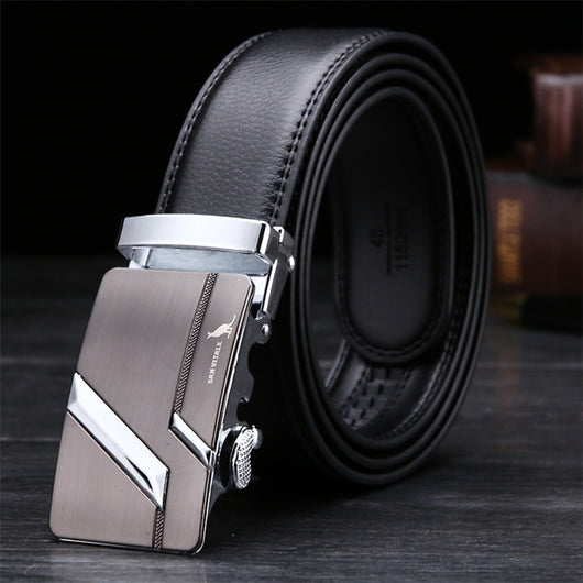 Cinturón de Cuero Genuino con Hebilla Automática Estilo Clásico - Image 14