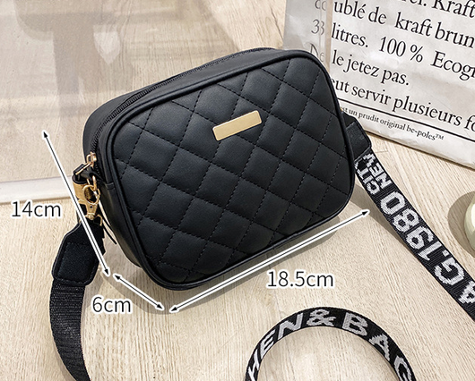 Bolsa Cámara Cuadrada Pequeña con Bordado de Diamantes - Image 9