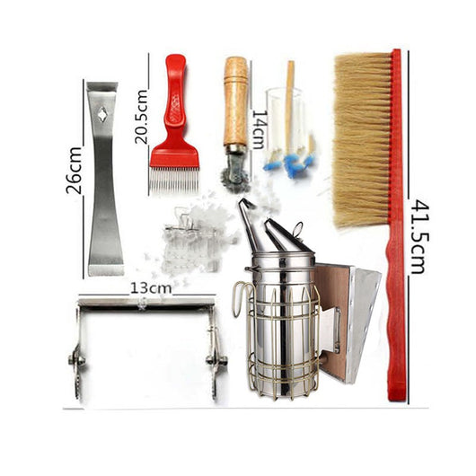 Kit Profesional de 8 Herramientas para Apicultura con Ahumadores - Image 3