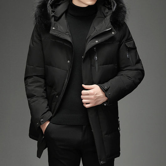 Abrigo Largo de Trabajo para Hombre con Pelo Sintético y Relleno de Plumas - Image 19