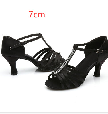 Zapatos de Baile Latino para Mujer Satén Tacón 7cm - Image 14