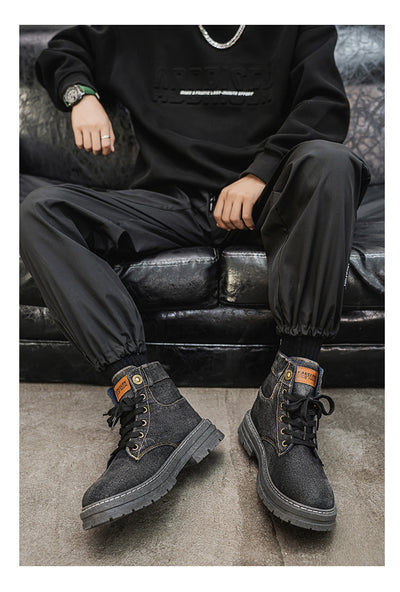 Botas Martin Denim Talla Grande para Hombre - Calzado de Trabajo Versátil - Image 20