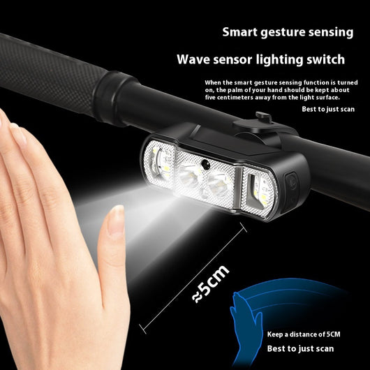 Linterna Frontal LED para Bicicleta con Carga por Inducción - Image 2