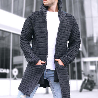 Abrigo Cuello Alto Manga Larga Color Sólido para Otoño e Invierno - Image 9