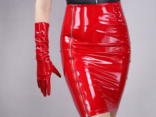 Guantes de Cuero PU Brillante Largos con Ajuste al Codo - Image 19