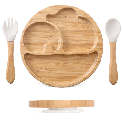 Vajilla Infantil de Bambú y Madera con Ventosas - Image 10