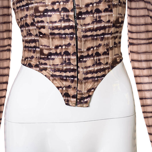 Blusa Manga Larga con Tirantes Estampada - Diseño Moderno y Atrevido - Image 26