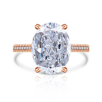 Anillo Versátil de Diamante Hielo Floral en Carbono Alto para Mujer - Image 16