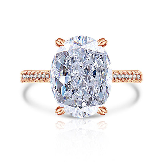 Anillo Versátil de Diamante Hielo Floral en Carbono Alto para Mujer - Image 16