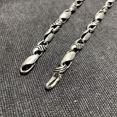 Collar Punk de Plata Esterlina con Rayas Personalidad - Image 4