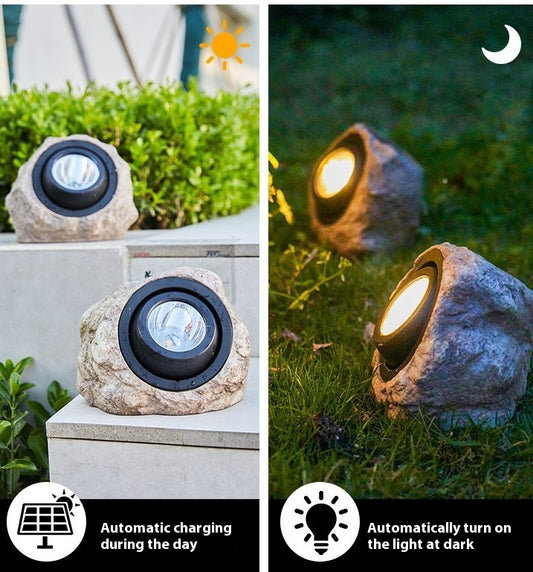 Lámpara Solar de Resina para Jardín con Ángulo Ajustable e Impermeabilidad - Image 2