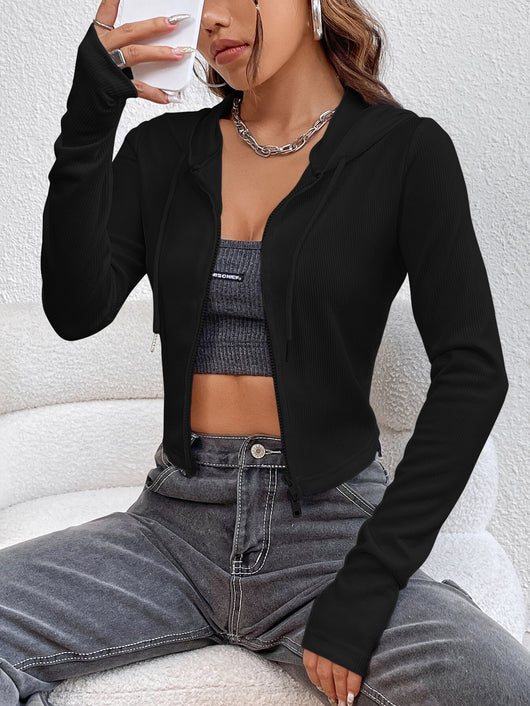 Cardigan Largo con Cierre de Cremallera - Estilo Urbano para Mujer - Image 10