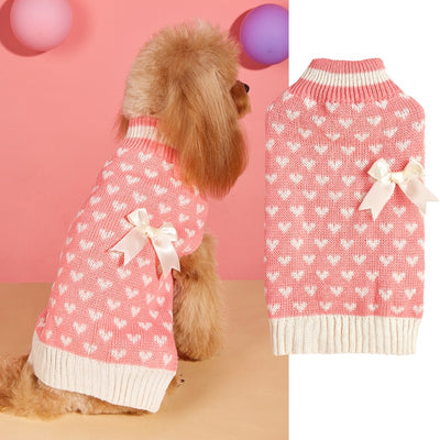 Suéter para Perro con Corazón y Moño - Diseño de Personalidad Fashion - Image 7