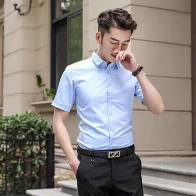 Camisa Blanca Manga Larga Slim Fit para Hombre - Versátil y Elegante - Image 13