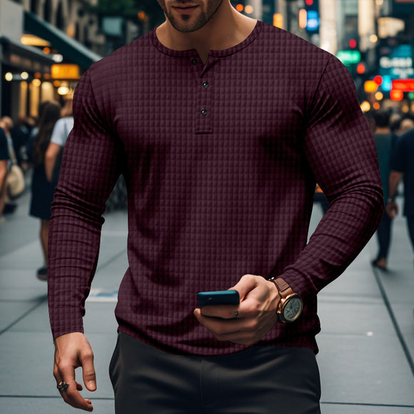 Chaqueta Casual Deportiva Jacquard Cuadros Pequeños para Hombre