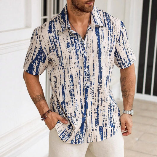 Camisa Casual de Verano Hombre con Tecnología Anti-arrugas 3D