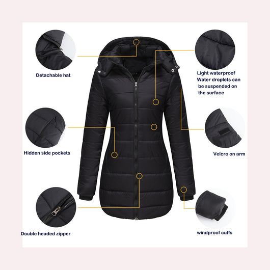 Chaqueta Acolchada Impermeable de Manga Larga - Image 14