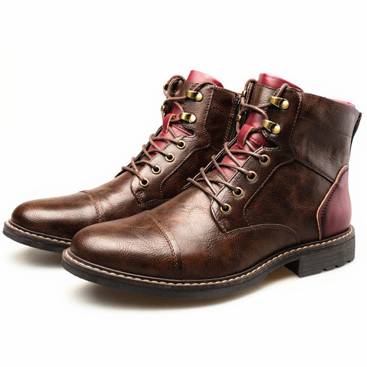 Botas Martin de Cuero para Hombre Talla Grande con Cierre y Detalles de Herramientas - Image 5