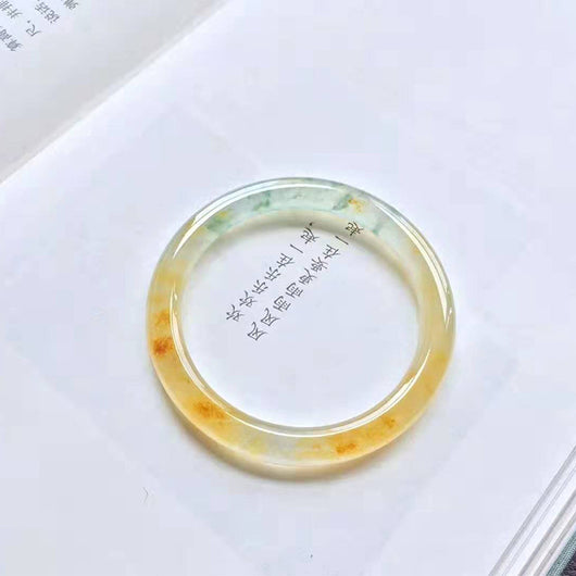 Pulsera de Jade Natural Translúcido Estilo Hielo - Diseño Redondo - Image 3