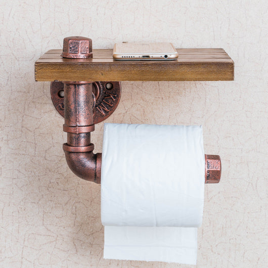 Estante de Tuberías de Hierro Forjado para Baño - Organizador de Toallas y Almacenamiento - Image 8