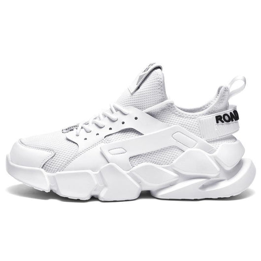 Zapatillas Deportivas Blancas Transpirables con Malla Tejida y Suela Reforzada - Image 2
