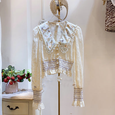 Blusa de Encaje Perla para Industria Pesada - Image 8
