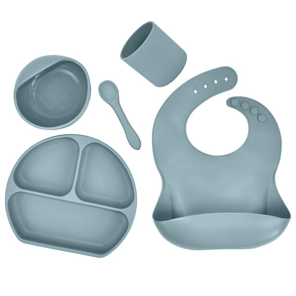 Plato con Ventosa de Silicona para Bebés - Set Completo de Alimentación Complementaria