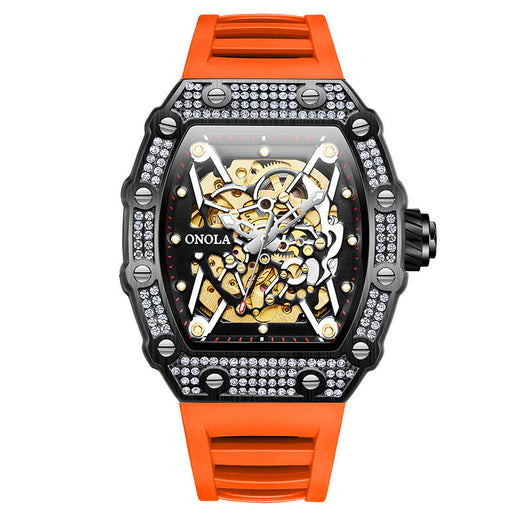 Reloj Automático para Hombre con Cristales y Correa de Silicona Resistente al Agua - Image 14