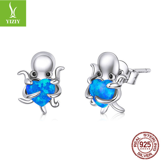 Aretes de Pulpo Plateados - Diseño Adorable para Mujer - Image 7