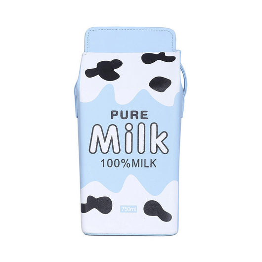 Bolsa Cuadrada Pequeña Estampada con Diseño de Caja de Leche - Image 5