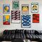 Póster Geométrico Abstracto Japonés Retro para Sala de Estar