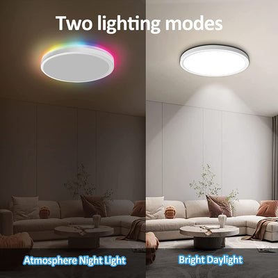 Plafón LED Dorado para Dormitorio 24W con Retroiluminación RGB Integrada - Image 12