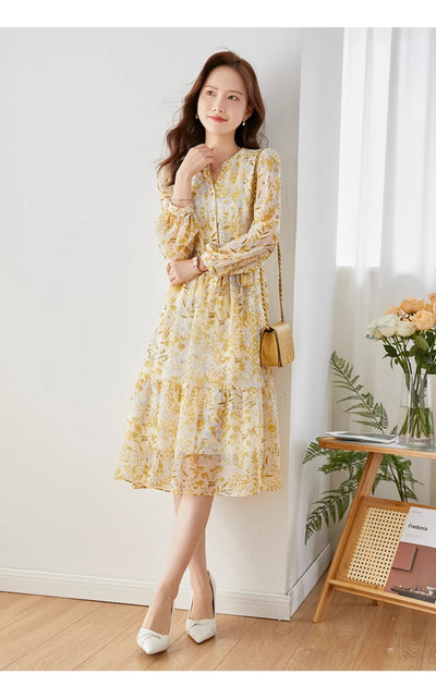 Vestido Floral de Gasa Francesa - Image 35