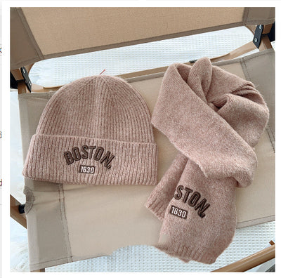 Conjunto de Gorro y Bufanda para Niños - 2 Piezas Bordado para Otoño e Invierno - Image 8