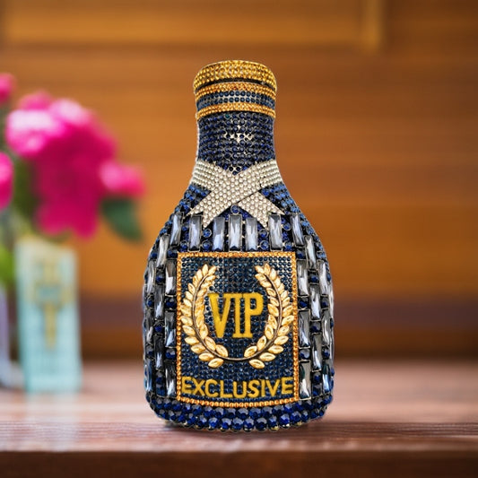 Bolso de Cena Elegante con Diseño de Botella de Champagne y Mano de Diamantes