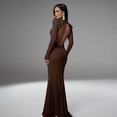 Vestido de Fiesta Elegante Espalda Descubierta con Falda Ajustada - Image 14