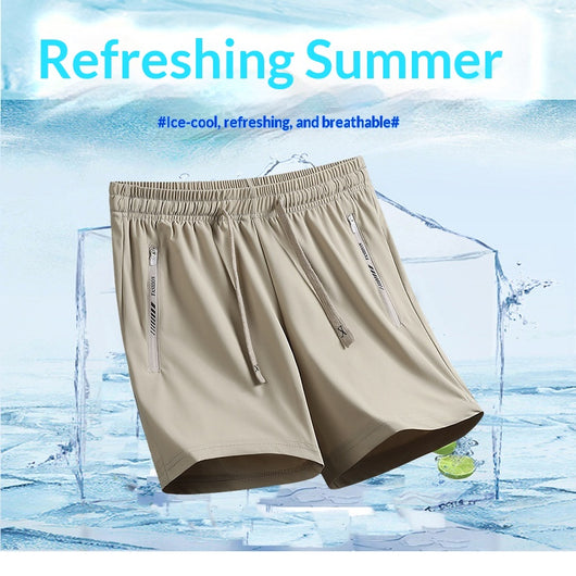 Pantalones Deportivos Hombre Tela Ice Silk Transpirable Ajuste Relajado - Image 3