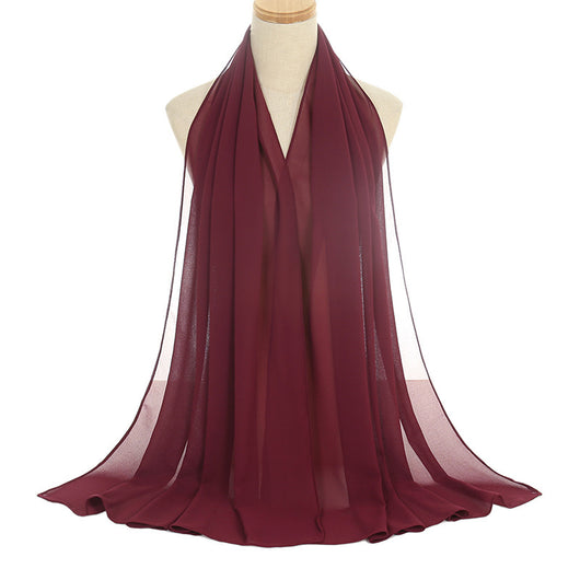Pañuelo Rectangular de Chiffón Perla para Mujer - Colores Sólidos - Image 17
