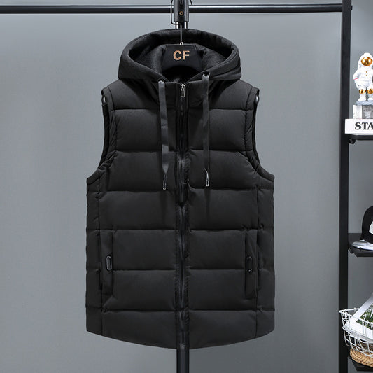 Chaleco Acolchado de Plumón y Algodón para Hombre - Otoño Invierno