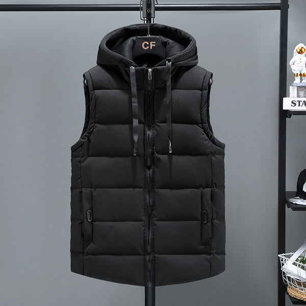 Chaleco Acolchado de Plumón y Algodón para Hombre - Otoño Invierno